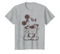 Disney Mickey And Friends Mickey Mouse Sketch T-Shirt, Enfant, Gris Chiné, 8 ans