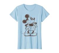 Disney Mickey And Friends Mickey Mouse Sketch T-Shirt, Femme, Bleu Céleste, L
