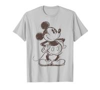 Disney Mickey And Friends Mickey Mouse Sketch T-Shirt, Homme, Argent, S