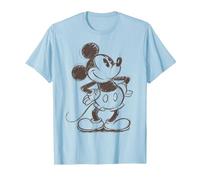 Disney Mickey And Friends Mickey Mouse Sketch T-Shirt, Homme, Bleu Céleste, L