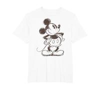 Disney Mickey And Friends Mickey Mouse Sketch T-Shirt, Homme Grandes tailles, Blanc, 2X Tall