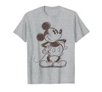 Disney Mickey And Friends Mickey Mouse Sketch T-Shirt, Homme, Gris Chiné, L