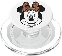 Disney Mickey And Friends Minnie Mouse Leopard Bow Big Face PopSockets PopGrip pour MagSafe
