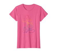 Disney Mickey And Friends Rainbow Outline Classic Pose T-Shirt, Femme, Rose Chiné, S