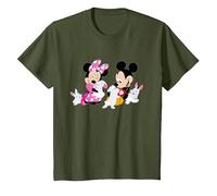 Disney Mickey and Minnie Mouse Easter Bunnies T-Shirt, Enfant, Olive, 8 ans