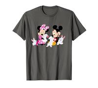 Disney Mickey and Minnie Mouse Easter Bunnies T-Shirt, Homme, Asphalte, L