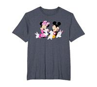 Disney Mickey and Minnie Mouse Easter Bunnies T-Shirt, Homme Grandes tailles, Bleu Chiné, 2X Tall