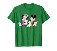 Disney Mickey and Minnie Mouse Easter Bunnies T-Shirt, Homme, Vert Kelly, M