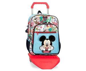 Disney Mickey Be Cool Cartable Scolaire avec Trolley Bleu 30x38x12 cms Polyester 13.68L