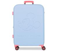 Disney Mickey Crazy Trip Valise Moyenne Bleue 44,5 x 65 x 26 cm Rigide 3,86 kg Fermeture TSA ABS 3,86 kg 75,21 L Extensible, Bleu, Talla única, Valise Moyenne