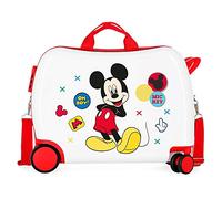 Disney Mickey Enjoy the Day Valise Enfant Blanc 50x38x20 cms Rigide ABS Serrure à combinaison 34L 2,1Kgs 4 roues Bagage à main