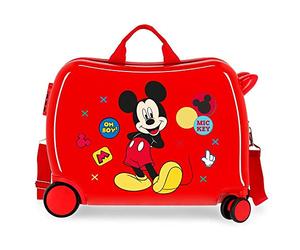 Disney Mickey Enjoy the Day Valise Enfant Rouge 50x38x20 cms Rigide ABS Serrure à combinaison 34L 2,1Kgs 4 roues Bagage à main