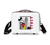 Disney Mickey et Minnie Travel the World Italy Trousse de Toilette Adaptable Blanc 29x21x15 cms ABS Rigide 9.14L 0.8 kgs