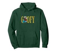 Disney Mickey et ses amis Dingo Lettering Classic Sweat à Capuche, Unisexe pour adultes, Vert Forêt, M