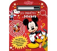 Disney Mickey et ses amis - Les enquêtes de Mickey - Livre de jeux avec marqueur effaçable - Dès 5 ans