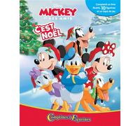 Disney Mickey et ses amis Noël Comptines et Figurines - Livre illustré, 10 figurines, tapis de jeu