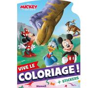 Disney Mickey et ses amis - Vive le coloriage ! (Mickey dinosaures) - Collectif - Hemma - broché - Document jeunesse