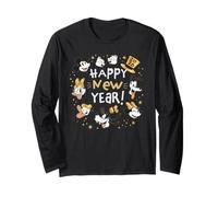 Disney Mickey & Friends Happy New Year 2026 Retro Party Manche Longue