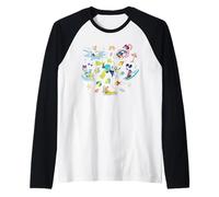 Disney Mickey & Friends Summer Beach Vacation Fun Coquette Manche Raglan