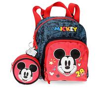 Disney Mickey Get Moving Sac à dos Garderie Multicolore 19x23x8 cm Polyester 3,5L, multicolore, Sac à dos pour crèche
