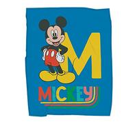 Disney Mickey Good Day Grand Plaid Polaire Enfant Extra Doux 125x150 cm | 100% Polyester | Oeko-TEX | Imprimé Garçon Mickey Mouse | Bleu
