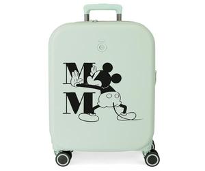 Disney Mickey Happiness Valise de Cabine Verte 40x55x20 cm Rigide ABS Fermeture TSA intégrée 37L 3,22 kgs 4 Roues Doubles Bagages à Main, Vert, Maleta de cabina, Valise de Cabine