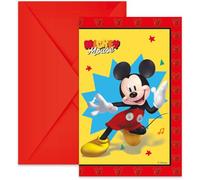 Disney Mickey Jump Into Fun Lot de 6 cartes d'invitation et enveloppes
