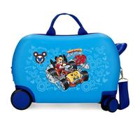 Disney Mickey Minnie and Figaro Valise pour Enfant fabriquée en ABS, Un matériau Rigide et léger, Roues Doubles, Fermeture à Combinaison latérale, par Joumma Bags, Mickey High Speed, Talla única