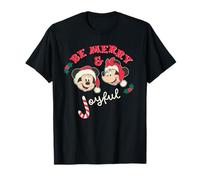 Disney Mickey & Minnie Christmas Be Merry & Joyful Holiday T-Shirt