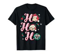 Disney Mickey & Minnie Christmas Ho Ho Ho Retro Holiday T-Shirt