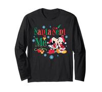 Disney Mickey & Minnie Christmas Santa Sent Me Holiday Manche Longue
