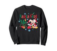 Disney Mickey & Minnie Christmas Santa Sent Me Holiday Sweatshirt