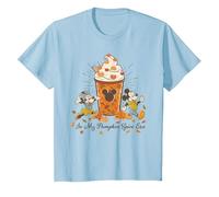 Disney Mickey & Minnie "In My Pumpkin Spice Era" Fall Coffee T-Shirt, Enfant, Bleu Céleste, 6 ans