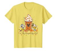 Disney Mickey & Minnie "In My Pumpkin Spice Era" Fall Coffee T-Shirt, Enfant, Citron, 2 ans