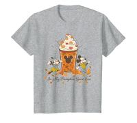 Disney Mickey & Minnie "In My Pumpkin Spice Era" Fall Coffee T-Shirt, Enfant, Gris Chiné, 4 ans