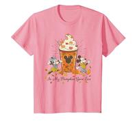 Disney Mickey & Minnie "In My Pumpkin Spice Era" Fall Coffee T-Shirt, Enfant, Rose, 12 ans