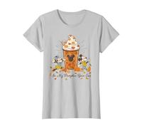 Disney Mickey & Minnie "In My Pumpkin Spice Era" Fall Coffee T-Shirt, Femme, Argent, XL