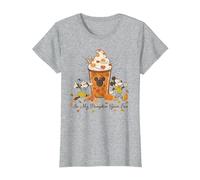 Disney Mickey & Minnie "In My Pumpkin Spice Era" Fall Coffee T-Shirt, Femme, Gris Chiné, XXL