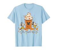 Disney Mickey & Minnie "In My Pumpkin Spice Era" Fall Coffee T-Shirt, Homme, Bleu Céleste, XL