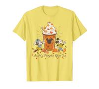 Disney Mickey & Minnie "In My Pumpkin Spice Era" Fall Coffee T-Shirt, Homme, Citron, XL