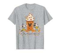 Disney Mickey & Minnie "In My Pumpkin Spice Era" Fall Coffee T-Shirt, Homme, Gris Chiné, 6XL