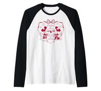 Disney Mickey & Minnie Perfect Pair Coquette Valentine's Day Manche Raglan