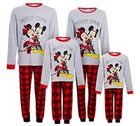 Disney Mickey & Minnie Pyjama de Noël assorti pour adultes et enfants, Enfants, 4-5 ans