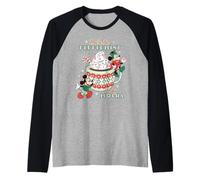 Disney Mickey & Minnie The Peppermint to My Mocha Holiday Manche Raglan