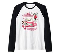 Disney Mickey & Minnie Valentine's Day "You Mocha Me Happy" Manche Raglan