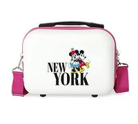 Disney Mickey & Minnie voyage à New York Trousse de Toilette Adaptable Blanc 29x21x15 cm ABS Rigide 9.14L 0.6 kgs