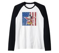 Disney Mickey Mouse 4th of July Americana Star USA 250th Manche Raglan