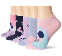 Disney Mickey Mouse 5 Pack No Show Socks Chaussettes décontractées, Assortiment de Roses, 8-10 (Lot de 5) Femmes