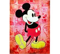Disney Mickey Mouse Affiche murale décorative imprimée style vintage sur papier couché 40 x 30 cm sans cadre