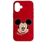 Disney Mickey Mouse Big Face Forward Character Trip Matching Coque pour iPhone 16
